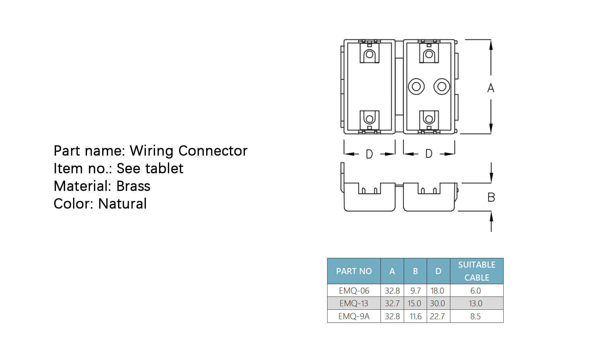 Wiring Connector EMQ-06